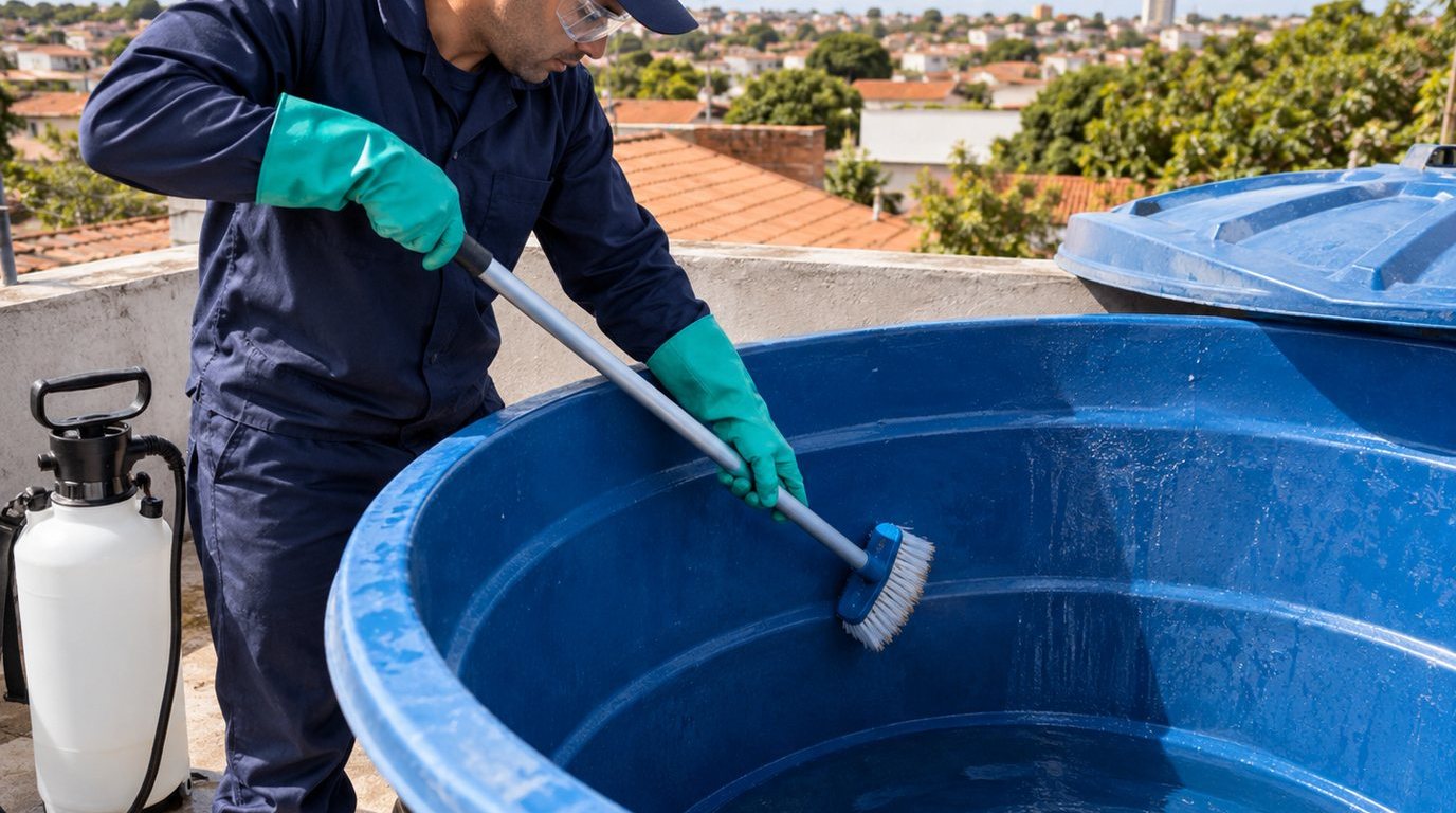 Higienização e Desinfecção da Caixa d'Água em Vitória da Conquista‑BA